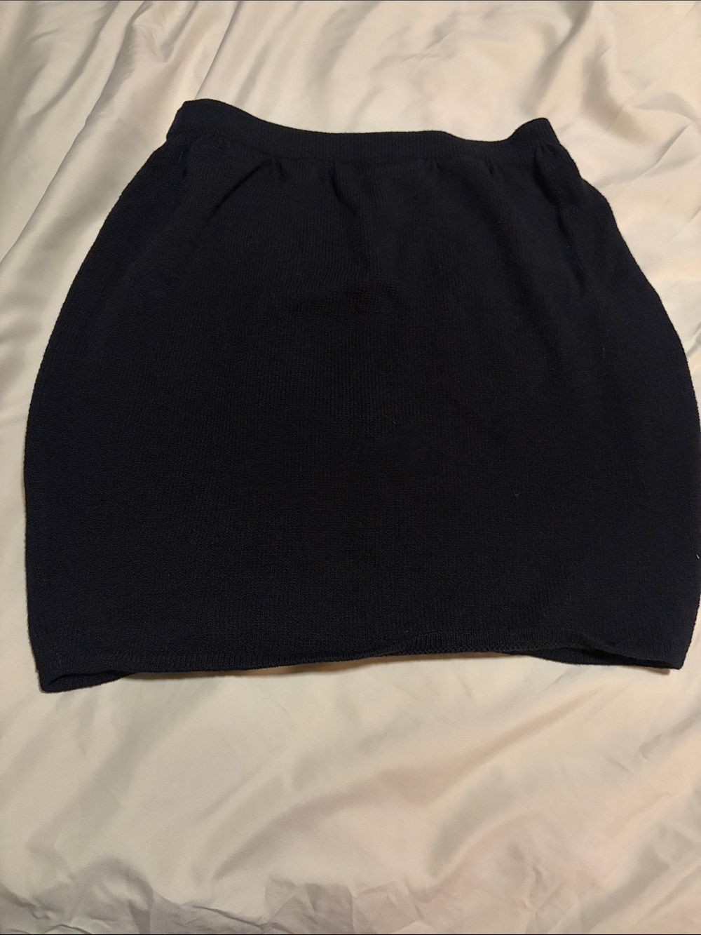 Classic Knit Pencil Skirt - Black